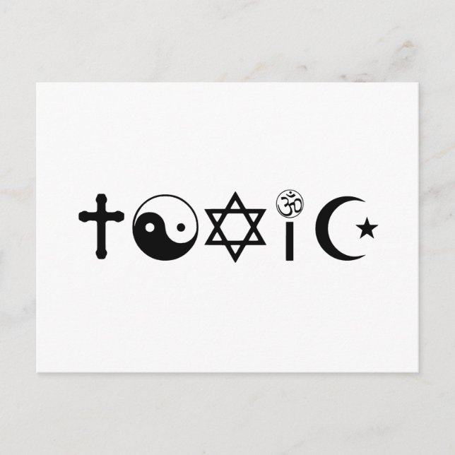 Religion Is Toxic Freethinker Postcard (Front)