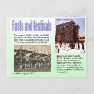 Religion, Islam, fasts and festivals Postcard