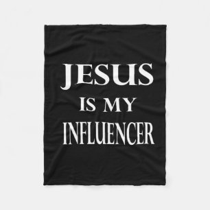 Religion - Jesus Is My Influencer Fleece Blanket
