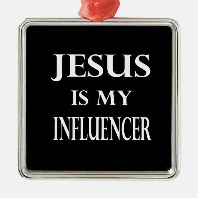 Religion - Jesus Is My Influencer Metal Tree Decoration (Front)