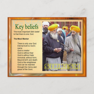 Religion, Key Sikh beliefs Postcard