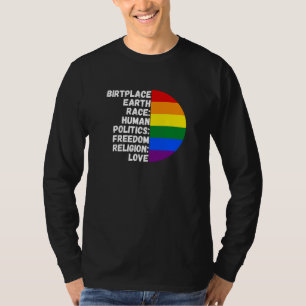 Religion Love Freedom People Rainbow T-Shirt
