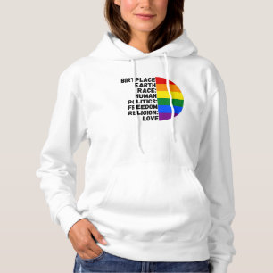 Religion Love Freedom Rainbow People Hoodie