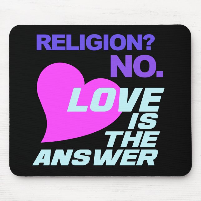 Religion & Love mousepad (Front)
