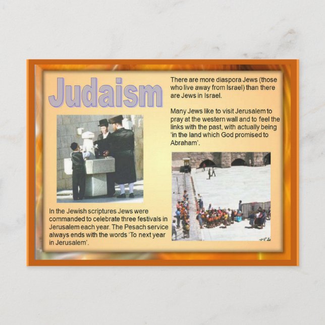Religion, Pilgrimage Judaism Postcard (Front)