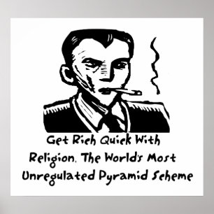 Religion Pyramid Scheme Poster