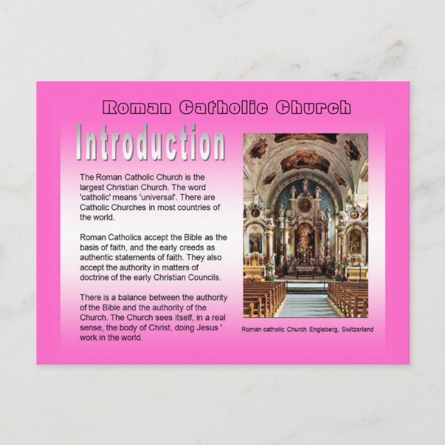 Religion, Roman Catholic Church, Introduction Postcard (Front)