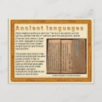 Religion, Scriptures, Ancient languages