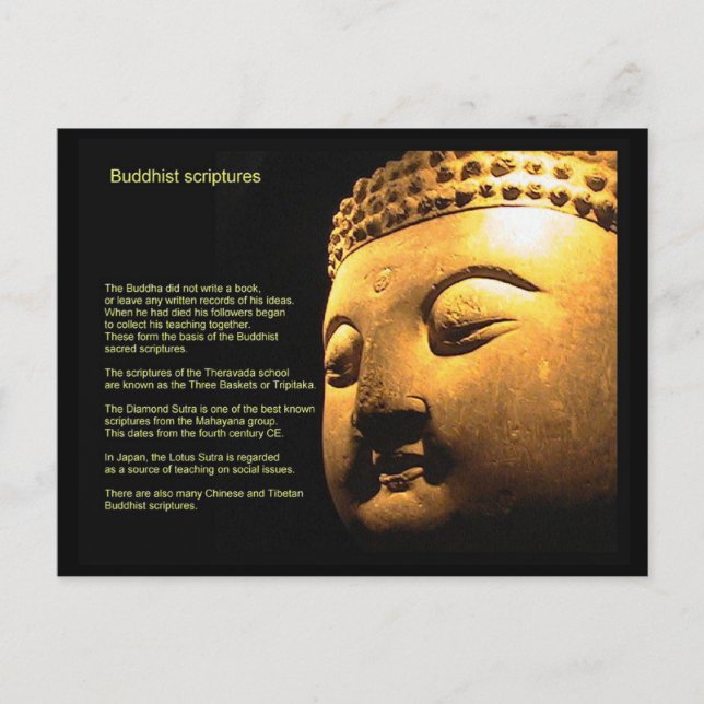 Religion,  Scriptures, Buddhist Scriptures Postcard (Front)