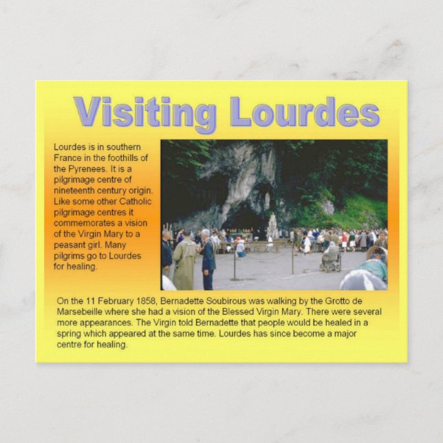 Religion, Visiting Lourdes Postcard (Front)
