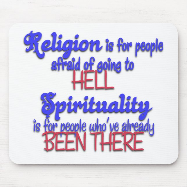 Religion VS spirituality Mouse Mat (Front)