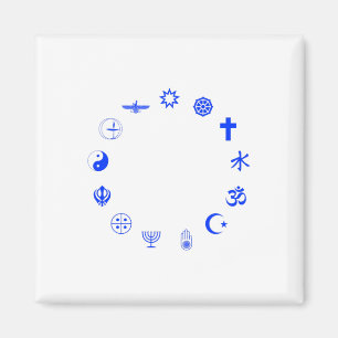 Religions of the World Blue Magnet