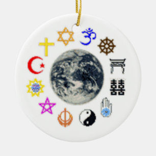 RELIGIONS OF THE WORLD CERAMIC TREE DECORATION