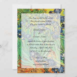 Religions wedding, Vincent van Gogh,Irises Invitation