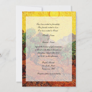 religions weddings,Vincent van Gogh Olive Trees Invitation