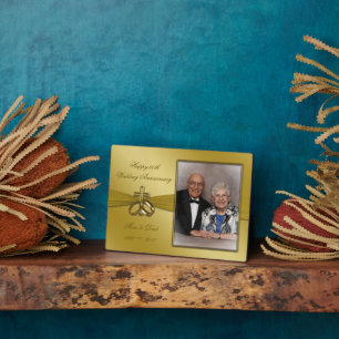 Religious 50th Golden Wedding Anniversary Plaque