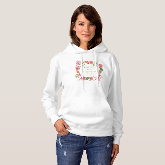 Religious 50th Wedding Anniversary Flowers Hoodie (Front Full)