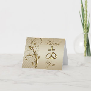 Religious 50th Wedding Anniversary Thank You Card