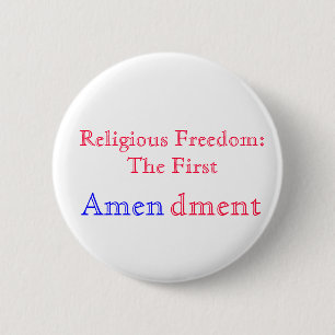 Religious Amen 6 Cm Round Badge