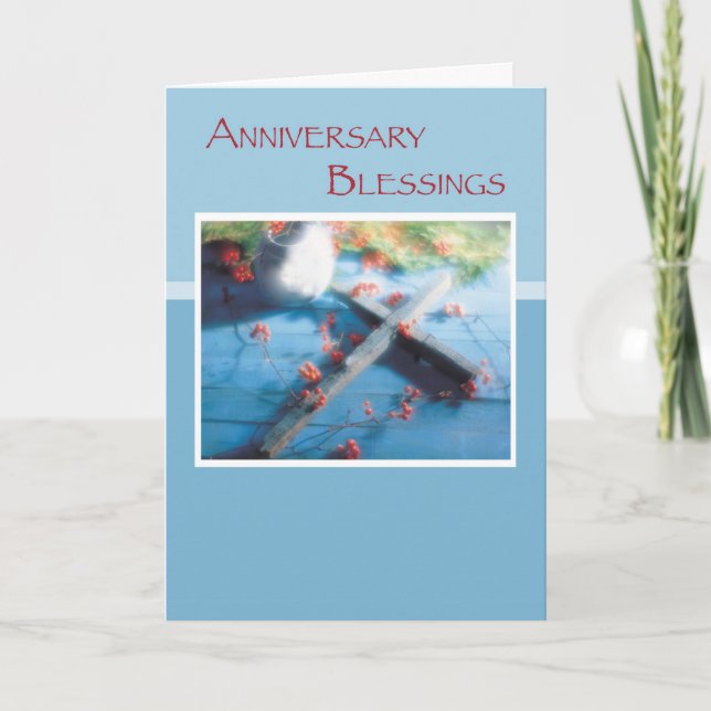 Religious Anniversary Blessings Card (Front)