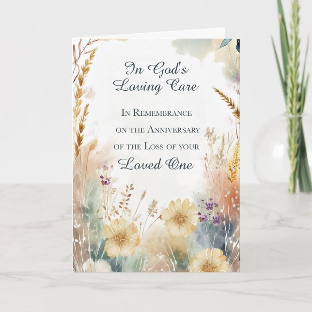 Religious Anniversary of the Loss of Loved One Card (Front)