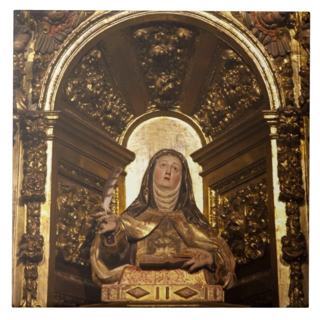 Religious art representing Santa Teresa Tile (Front)