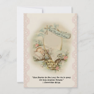 Religious Baby Shower Thank You Vintage