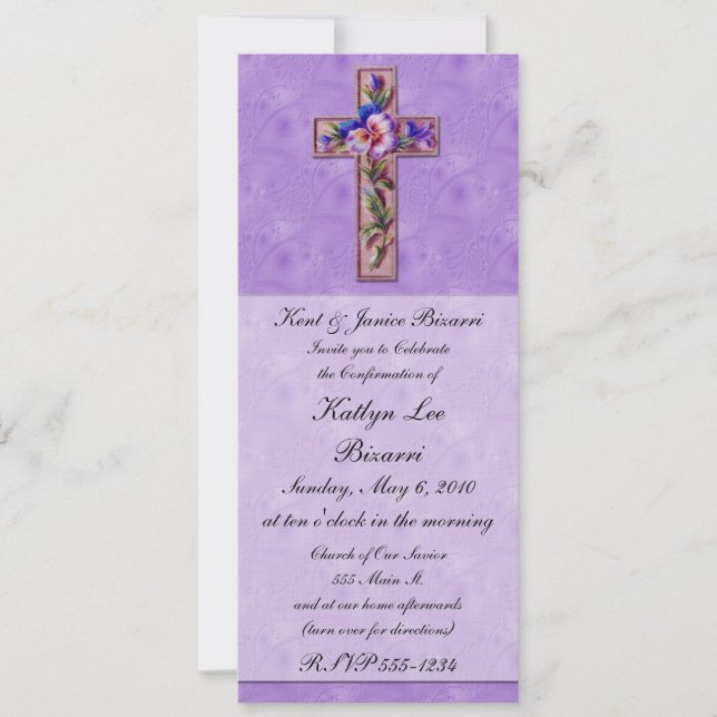 Religious, Baptism, Confirmation Announcement (Front)