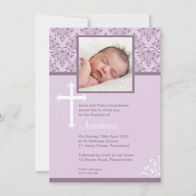 Religious Baptism Invitations (Front)