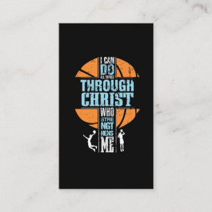 Religious Basketball Player Philippians 4:13 Chris Business Card
