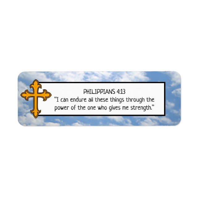Religious Bible Verse and Clouds (Front)