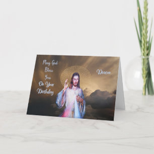 Religious Birthday Card for Deacon