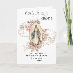 Religious   Birthday   Virgin Mother Mary Card