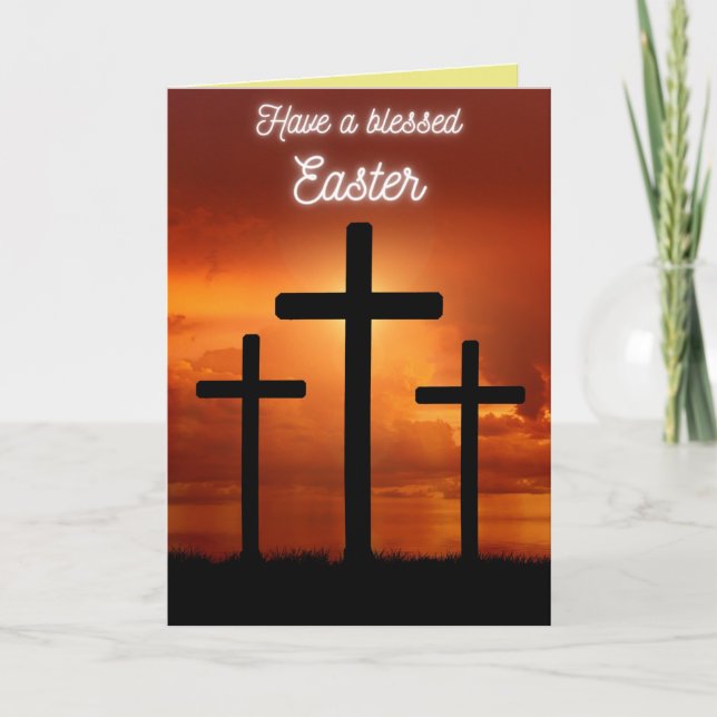 Religious Blessed Easter Card (Front)