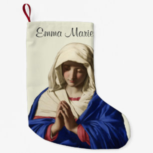Religious Blessed Virgin Mary Catholic Prayer Small Christmas Stocking