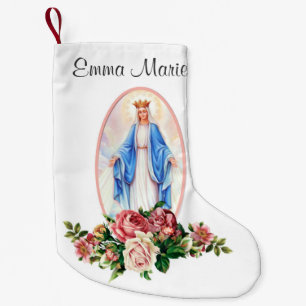 Religious Blessed Virgin Mary Catholic Prayer Small Christmas Stocking