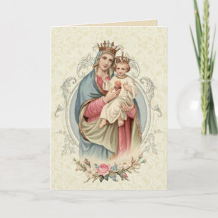 Religious Blessed Virgin Mary Jesus Card