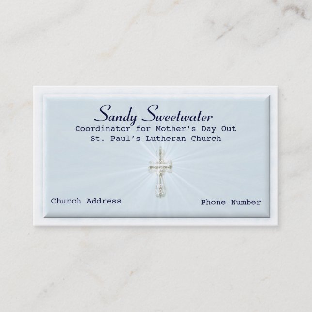 Religious Business Card Template (Front)