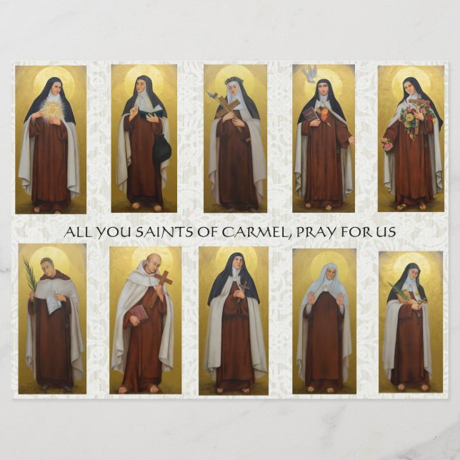 Religious Carmelite Nuns Priests Prayer Catholic Flyer (Front)