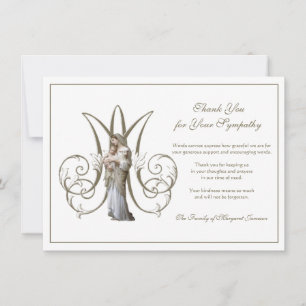 Religious Catholic Blessed Virgin Mary Condolence Thank You Card