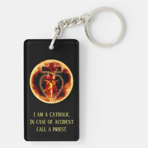 Religious Catholic Call a Priest Crucifix Key Ring