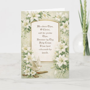 Religious Catholic Easter Jesus Resurrection Mary Holiday Card