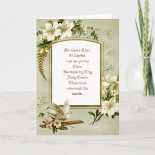 Religious Catholic Easter Jesus Resurrection Mary Holiday Card