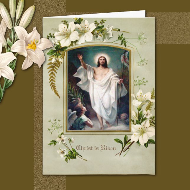 Religious Catholic Easter Resurrection Vintage Holiday Card (Creator Uploaded)