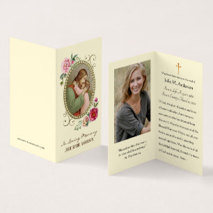Religious Catholic Funeral Memorial Holy Cards