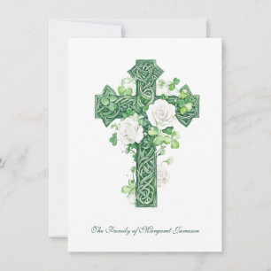 Religious Catholic Irish Celtic Cross Condolence Thank You Card