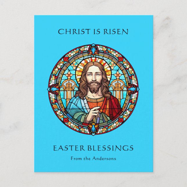 Religious Catholic Jesus Resurrection Easter  Holiday Postcard (Front)
