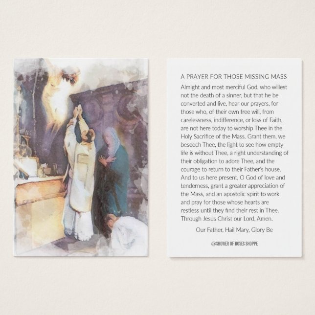 Religious Catholic Mass Prayer Priest Virgin Mary  (Front & Back)