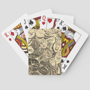 Religious Catholic Medals Saints Holy Family Jesus Playing Cards