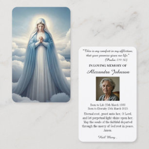 Religious Catholic Prayer Virgin Mary  Business Card